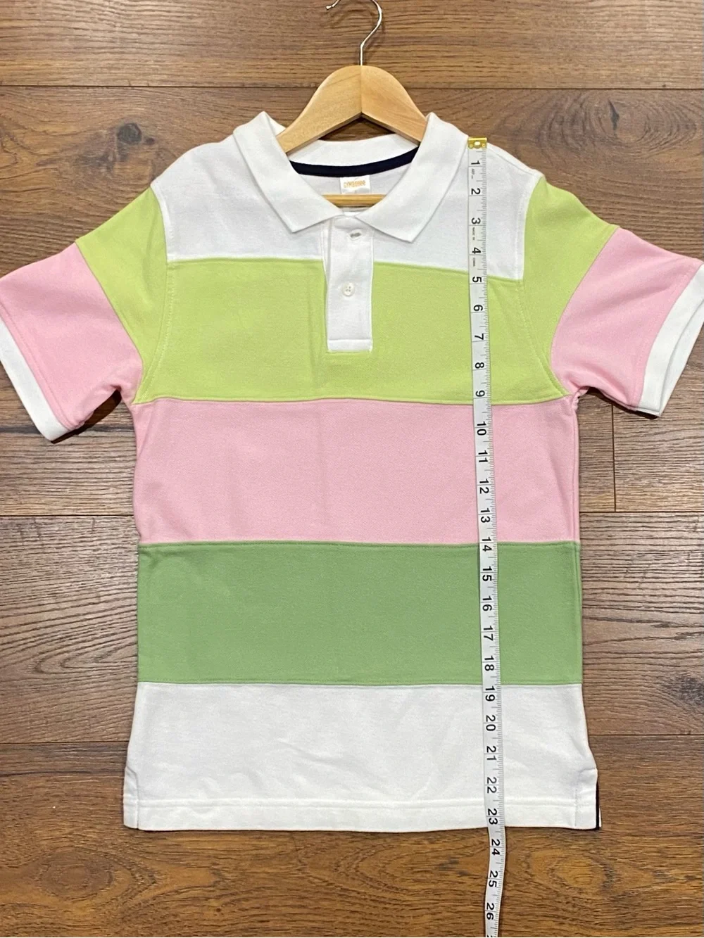 Gymboree Boys Colorblock Stripes Pastel Polo Short Sleeve Shirt Size 7